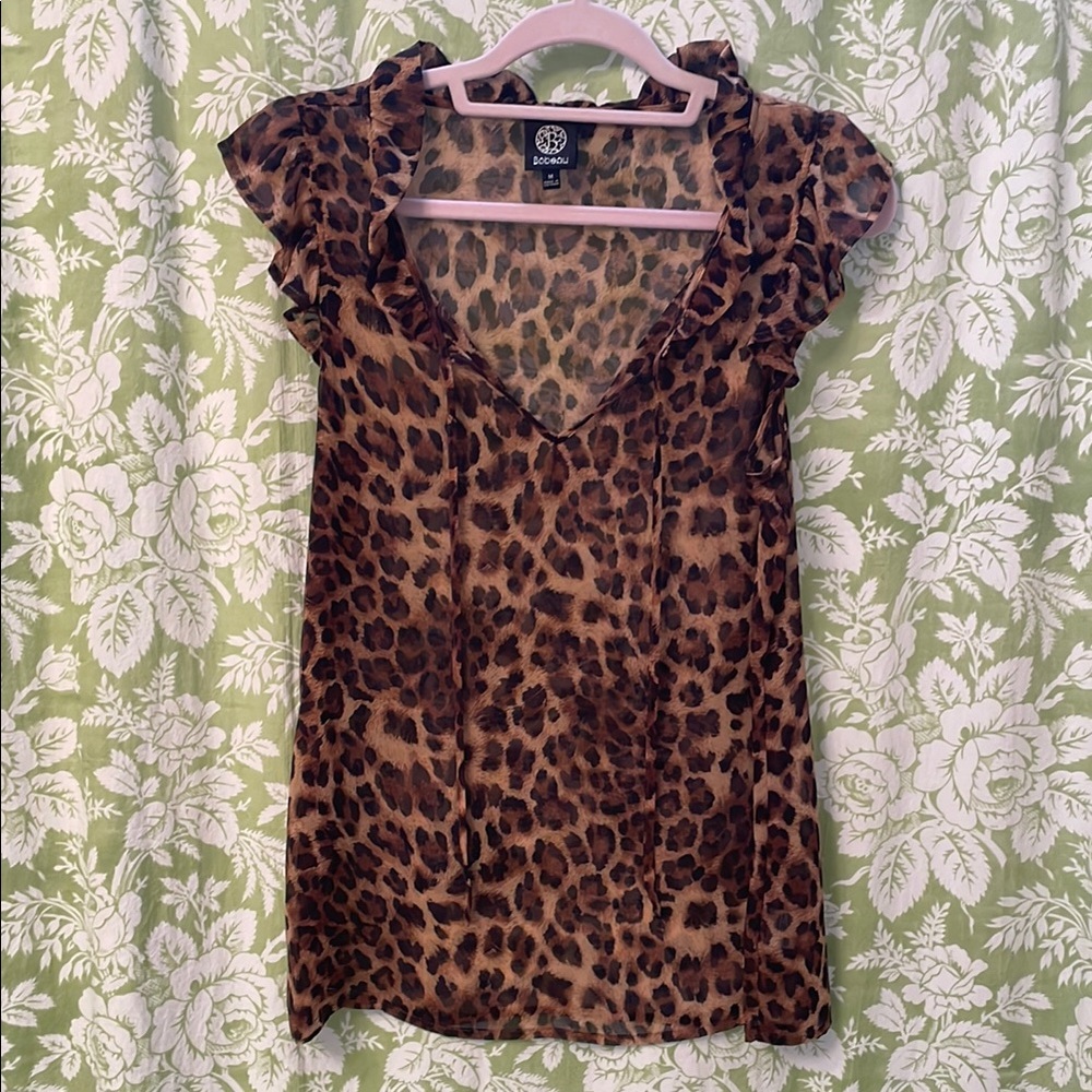 🏝️Big $5 Sale🏝️Bobeau Leopard Print Women's Top